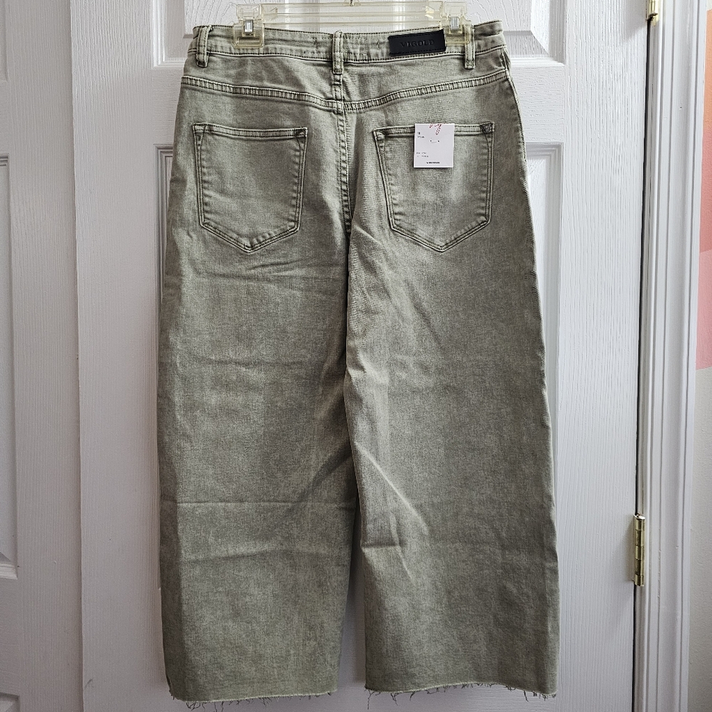 Vigoss Green Wide-Leg Denim Jeans Size 31 - Picture 3 of 8